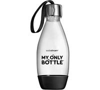 SodaStream My Only Bottle, 500 ml, Botella de agua reutilizable para gasificar, multiusos, resistente rayos UV, apta para lavavajillas, con pulsera para llevar, color negro