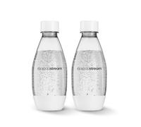 SodaStream Paquete doble de 0,5 l, apto para lavavajillas, botella delgada (blanco)