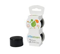 sodastream Tapas de botella, color negro, paquete de 2