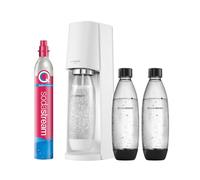 SodaStream Terra 1100447490 - Pulverizador de agua (cilindro de CO2 y 3 botellas de 1 L, apta para lavavajillas, color blanco, altura 44 cm)