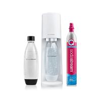 SodaStream Terra - Máquina de agua con gas y botella de agua con gas de 1 litro, fabricante de bebidas retro con botella de agua sin BPA y botella de gas CO2 de conexión rápida para agua carbonatada