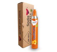 SodaTASTE Cambiar el cilindro de CO2 (recarga) para burbujeador de agua, con aroma natural (naranja), sin jarabe, para máx. 60 l de agua con gas con sabor, sin azúcar (atención: cilindro vacío)