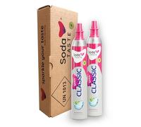 SodaTASTE Juego de 2 cilindros de CO2 Quick Classic (recarga) para aireadores con sistema Quick Connect, para hasta 120 l de agua con gas (atención: se necesita cilindro vacío)