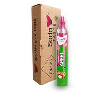 SodaTASTE Quick Apple - Cilindro de CO2 (recarga) para burbujeador de agua, con aroma a manzana natural sin jarabe, para hasta 60 l de agua con gas con sabor, sin azúcar (atención: requiere cilindro
