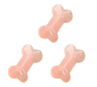 sodeber 3 Piezas talladas a Mano pequeña de Hueso de Perro Cristales Naturales Adorno de Piedra para decoración del hogar y Suministros de artesanía Piedra de Bolsillo Coleccionable