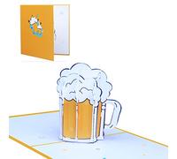 sodeber 3D para tarjeta emergente del día del padre Taza de cerveza Mensaje de bendición Tarjetas de felicitación para esposo Hijo Papá Abuelo Hombres Gi Tarjeta del día del padre