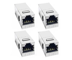 sodeber 4 Uds Acopladores Keystone Cat7 acopladores RJ45 Conectores a Blindados en línea Cat7 Keystone