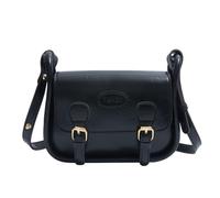 sodeber Bandolera de piel sintética para mujer, estilo retro, cuadrada, para otoño e invierno, Negro Bk, Medium