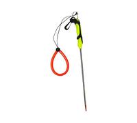 sodeber Bastón de buceo de acero inoxidable con cordón para la muñeca, agitador subacuático, fabricante de ruido, tanques, aldaba, fácil de usar, palo de buceo de acero inoxidable con cordón de muñeca