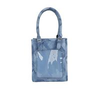 sodeber Bolso bandolera de piel sintética con diseños transparentes y asa superior para estudiantes, Diamante azul oscuro 2, Medium