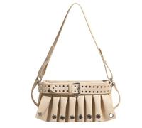 sodeber Bolso bandolera de piel sintética para mujer, estilo retro, para las axilas, para el otoño, Beige Bg, Medium