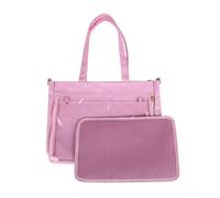 sodeber Bolso bandolera transparente para mujer, bolso cruzado a juego para niña, bolso de mano JK, Tabla de encuadernación de malla rosa Pk-2, Medium