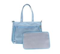 sodeber Bolso bandolera transparente para mujer, bolso cruzado a juego para niña, bolso de mano JK, Tabla de encuadernación de malla azul cielo Sb-2, Medium
