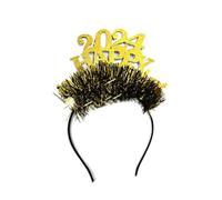 sodeber Brillante diadema con forma de feliz 2024, para festival, año nuevo, actuaciones, disfraz de fiesta de Navidad