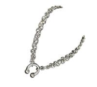 sodeber Collar con colgante de herradura con púas único, dije industrial para entusiastas de, cadena para cuello de acero inoxidable, collar unisex con pezuña de caballo atrevido