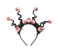 sodeber Diadema gótica de Halloween con transmisión en vivo para mujeres, estudiantes, sesiones de fotos, con forma de globo ocular, color negro