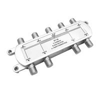 sodeber Divisor de 8 vías 5-2400 MHz Compatible con RG6, Funciona con por satélite/Cable e Internet de Antena CATV Divisor Enchufe Tipo F