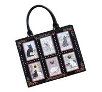 sodeber Elegante bolso de de PU con y diseño de gatos Bolso bandolera Bolso cruzado para trabajo o de viaje Lovely Cats Purse