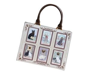 sodeber Elegante bolso de de PU con y diseño de gatos Bolso bandolera Bolso cruzado para trabajo o de viaje Lovely Cats Purse