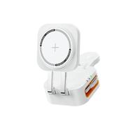 sodeber Estación de Carga inalámbrica magnética multidispositivo, Cargadores de teléfono con Cable retráctil de Potencia de 15W para Dispositivos inalámbricos de Uso doméstico