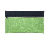 sodeber Estuche básico de poliéster, ligero, portátil, organizador de bolígrafos, bolsa de almacenamiento, bolsa de maquillaje de viaje, Verde 240 mm de ancho x 140 mm de alto, M, Clásico