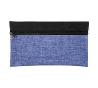 sodeber Estuche básico de poliéster, ligero, portátil, organizador de bolígrafos, bolsa de almacenamiento, bolsa de maquillaje de viaje, Azul, 240 mm de ancho x 140 mm de alto, M, Clásico