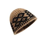 sodeber Gorro de Invierno de Punto de Lana con patrón rómbico, suéter cómodo, Sombrero para Mujer y niña, Ropa de Calle, para Tocado Diario