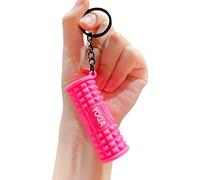 sodeber Llavero con rodillo de espuma de Yoga en miniatura para entusiastas del gimnasio y amantes del yoga, materiales resistentes de PVC, accesorio para equipo de Yoga, llavero en miniatura