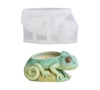 sodeber Molde de Silicona para proyectos creativos de Arte de Resina, Forma única de Reptiles, pequeñas suculentas, maceteros, moldes, Herramientas artesanales, macetero de Silicona para Reptiles