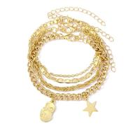sodeber Paquete de 3 elegantes abalorios ajustables para muñeca adecuados para fiestas y escapadas, Medium, Aleación, perlas de imitación, No es una piedra preciosa