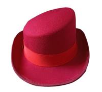 sodeber Sombrero único de borde inclinado para actuaciones de magos en escenario, temática de fiesta para hombres y mujeres
