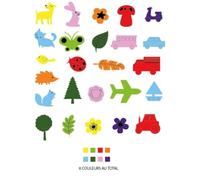 Sodertex LOOLIPO - Goma de Espuma - Animales y Objetos - 400 Gomas - Ø 1,5-5 cm - Gomets - Ocio Creativo - Actividad Manual - L825978