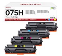 SODFACE 075 075H para impresora i-SENSYS LBP647Cdw 075 075H Tóner Compatible para Canon 075 075H ImageCLASS MF662Cdw MF663Cdw MF665Cdw LBP646Cdw LBP647Cdw (negro, cian, amarillo, magenta, 4 unidades)