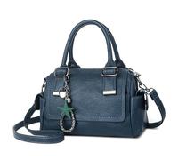 SODOLLEE Bolso Mujer Colgante Exquisito Bolsa de Mano Retro Bolso de Hombro con Asa Superior Cuero PU Señora para Compras Trabajar Desplazarse Azul Oscuro