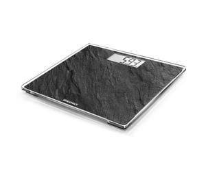 Soehnle Báscula de baño Style Sense Compact 300 Slate, peso digital con pantalla LCD, balanza electrónica con apagado y encendido automáticos