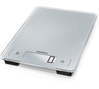 Soehnle Báscula de cocina Page Aqua Proof, báscula digital que pesa entre 1 g y 10 kg, peso de cocina apta para lavavajillas y con pantalla LCD XXL con dígitos de 23 mm de altura, gris