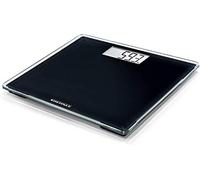 Soehnle Báscula digital Style Sense Compact 100, peso de baño en tamaño compacto, báscula corporal con pantalla LCD fácilmente legible, báscula plana, color negro.