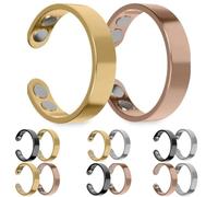 SöMni - Anillo magnético para mujer, menopausia, reduce el estrés y la ansiedad, mejora la calidad del sueño, promueve la quema de grasa y la curación natural, terapia magnética ajustable, @11, M