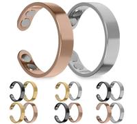 SöMni - Anillo magnético para mujer, menopausia, reduce el estrés y la ansiedad, mejora la calidad del sueño, promueve la quema de grasa y la curación natural, terapia magnética ajustable, @9, M