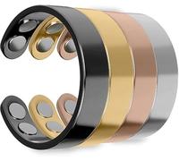 SöMni - Anillo magnético para mujer, menopausia, reduce el estrés y la ansiedad, mejora la calidad del sueño, promueve la quema de grasa y la curación natural, terapia magnética ajustable, @15, M