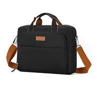 SOENS Bolso cruzado for ordenador de gran tamaño, cojín de aire adecuado for Apple MacBook Air Pro 13/14/15/16, bolso for portátil completamente envolvente(Black,14-15inch)