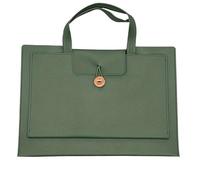 SOENS Bolso de cuero de negocios adecuado for Lenovo Xiaoxin Pad Pro GT 13 pulgadas TB378FC 2026 maletines de almacenamiento de gran capacidad(Green)