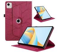SOENS Funda con diseño de árbol en Relieve 3D y rotación de 360 Grados, Compatible con Huawei Honor Pad X9a 11.5/Honor Pad X9 Pro 11.5 2025.(Red,For Honor Pad X9a)
