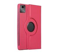 SOENS Funda rígida de Cuero sintético con rotación de 360 Grados for Huawei Honor Pad X9A de 11,5 Pulgadas ELN2-W29 2025.(Rose Red)