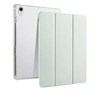 SOENS Funda Transparente y Suave con Tres Pliegues for Huawei Matepad 12X BKY-W20/W10 de 12 Pulgadas (2024), con Soporte for bolígrafo.(Light Green)