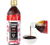 Soeos Teriyaki - Adobo y salsa de 500 ml, sabor dulce y salado, perfecto para asar, asar, marinar, salsa versátil para carne, salmón, pasta y verduras, fácil de verter