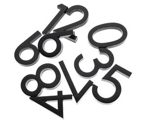 SOESFOUFU 10 Piezas Números de Puertas de Oficina Números de Dirección de Casa de Resina Abs Negro que No se Decoloran para Oficina y Jardín