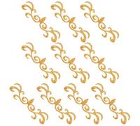 SOESFOUFU 10 Piezas Parches Bordados Dorados de Poliéster para Reparación de Ropa y Accesorios Versátiles, Ideales para Vestuario de Ópera y Actuaciones Teatrales