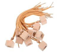 SOESFOUFU 10 Tapones de Madera Cuadrados para Botellas de Perfume, Tapas para Difusores de Aceites Esenciales para Coche, Fáciles de Abrir y Mantener Frescura