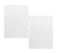SOESFOUFU 2 Piezas Cubierta de Acrílico Blanco para Carpeta de 6 Anillas Diseño Recargable y Resistencia a Rayaduras Adecuado para Organización de Oficina y Diarios de Viaje